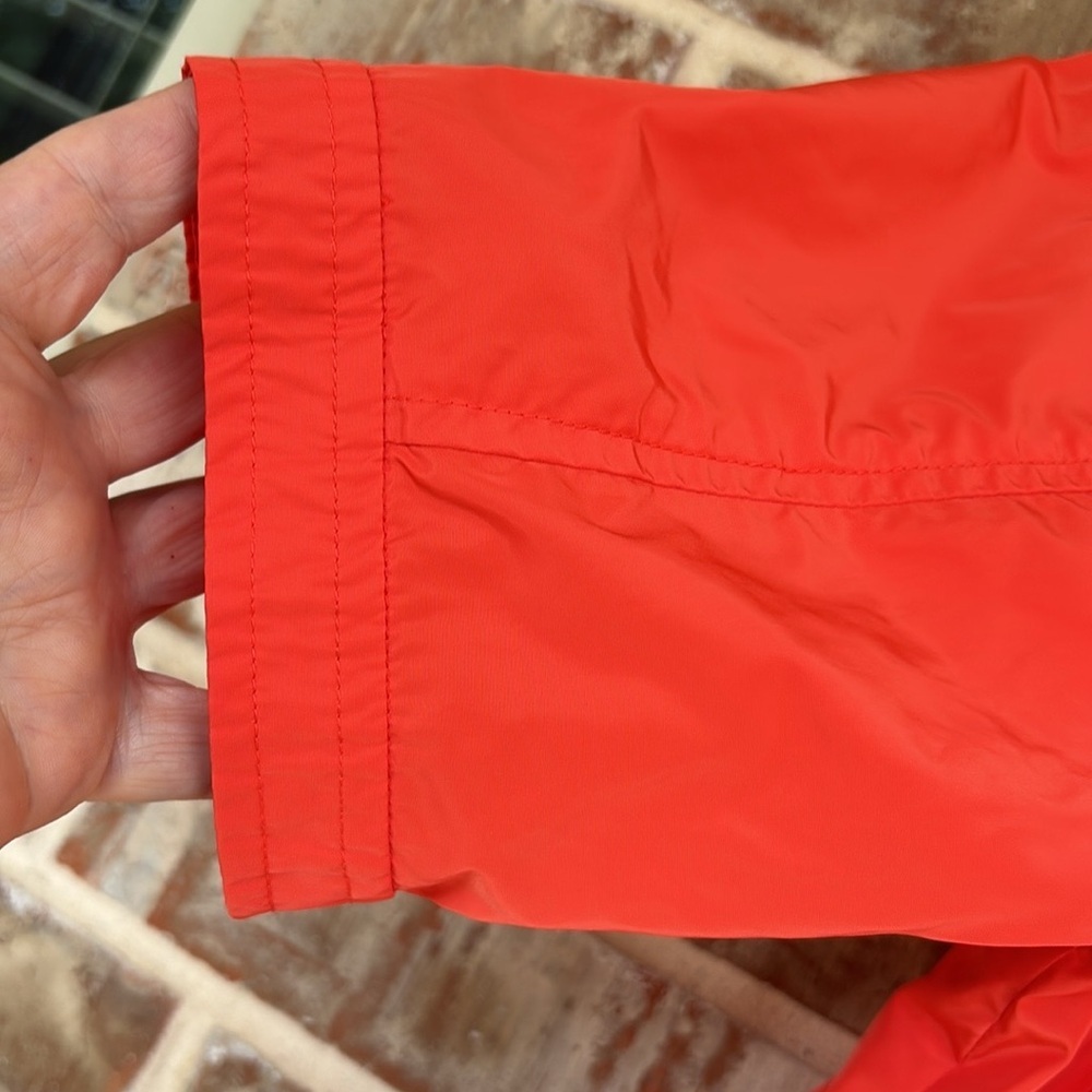 Chico’s Zenergy Orange Utility Full Zip Three Quarter Sleeved Windbreaker - Picture 4 of 9